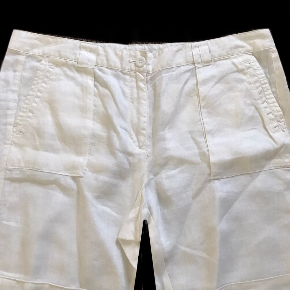 LOFT White Breezy Linen Pants